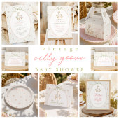 Faire-part de naissance bébé oie vintage
