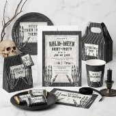 Invitation de soirée Halloween squelette gothique