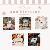 Invitation Vintage gothique Éffrayant Halloween 2e anniversai