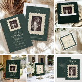 Invitation Vintage Lace Old Money Wedding Table Number 