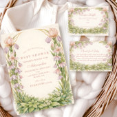 Invitation Vintage Iris And Bellflower Botanical Baby Shower