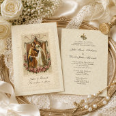Invitation Mariage traditionnel catholique élégant