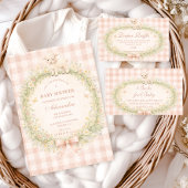 Invitation Vintage Lamb Floral Baby Shower