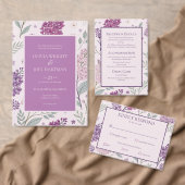 Soft Pink and Purple Lilac Floral Pattern   Medium Tafelloper (Personaliseer de collectie van deze zelfstandige maker.)