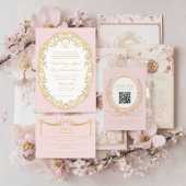 Serviette En Papier Monogramme Paris Glam Vintage rose