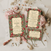 Save The Date Vintage Pomegranate Garden Wedding