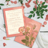 Serviette En Papier Élégant Vintage Primrose Mariage rose