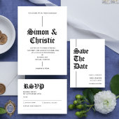 Invitation Mariage Code QR Collage Photo Moderne Vintage
