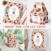 Gobelets En Papier Motif de fraises Vintage
