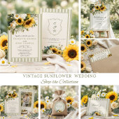 Étiquette Sunflower Wedding