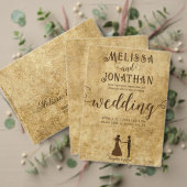 Invitation Vintage mariage marron rustique Enregistrer la dat (Personnalisez la collection de ce créateur indépendant. Test)