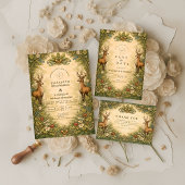 Save The Date Vintage Woodland Deer Wedding