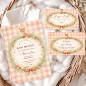 Carte D'accompagnement Vintage Woodland Fox Diapper Raffle