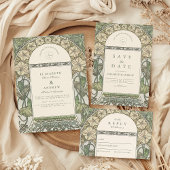 Save The Date Mariage de cadre botanique chaud