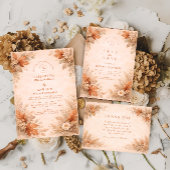 Invitation Warm Floral Fall Wedding
