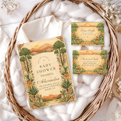 Invitation Warm Neutral Desert Canyon Botanicals Baby Shower