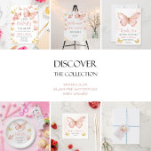 Blush Pink Butterflies Baby shower Kaart