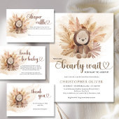 Poster Boho tropical ours en peluche séché palm pampas fa