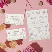 Carte blanche pour papillons d'aquarelle pour do-i