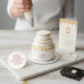 Papier Custom Cakes Baker Événement Pâtisserie Circulaire