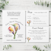Invitation Élégant Mariage d'aquarelle romantique Calla Lily (Personnalisez la collection de ce créateur indépendant.)