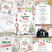 Serviette En Papier Watercolor Christmas Holiday Party