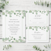 Eucalyptus Mariage d'aquarelle Numéro de table (Personnalisez la collection de ce créateur indépendant.)