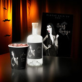 Assiettes En Carton Aquarelle Vampiress Fantastique Plaques en papier