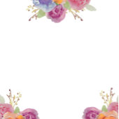 Aquarelle Floral Faire-part de mariage brillant