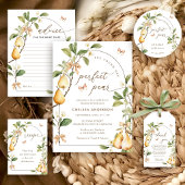Invitation de douche de mariée Poire Parfaite aqua