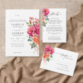 Carte Postale Faire-part Réponse RSVP Floral Aquarelle (Personnalisez la collection de ce créateur indépendant. )