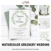 Livre D'or Eucalyptus simple Aquarelle Mariage vert