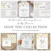 Invitation Watercolor Gummy Bears Baby Shower