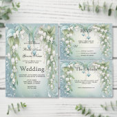 Watercolor Lily of the Valley Mariage Menu (Personnalisez la collection de ce créateur indépendant.)