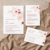 Invitation Mariage rose blanc Sakura (Personnalisez la collection de ce créateur indépendant. )