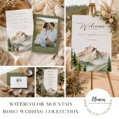 Rustieke bos bruiloftsmenu menu