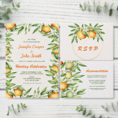 Assiettes En Carton Aquarelle Orange Fruit Mariage botanique (Personnalisez la collection de ce créateur indépendant.)