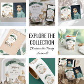 Serviette En Papier Fête de l'aquarelle Animaux Photo Fête d'anniversa