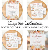 Uitnodiging voor budget baby shower met pompoen