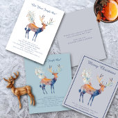 Papier Budget Festive Reindeer Noël Invitation