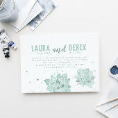 Serviette En Papier Aquarelle Succulents laisser l'amour grandir