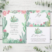 Waterverf Succulent QR Code RSVP Weddenschap Kaart (Personaliseer de collectie van deze zelfstandige maker.)