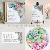 Invitation Aquarelle Succulente Brunch nuptial d'été