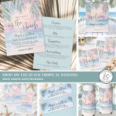 Carte de réponse RSVP pour un mariage sur la plage