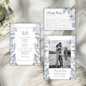Programme de mariage élégant Toile Monogramme Crêt