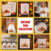 Serviette En Papier Aquarelle Thanksgiving Turquie et Citrouilles