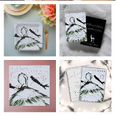 Waterverf Vogue Mode Model Vakantie Canvas Afdruk