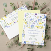 Faire-part Photo Fleur sauvage d'aquarelle Enregistrer la dat (Personnalisez la collection de ce créateur indépendant. Test)