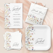 Waterverf Wildbloemen Boho Stylish met Monogram Schort