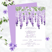 Waterverf Wisteria Wedding Love and Bedankt Script Bedankjes Labels